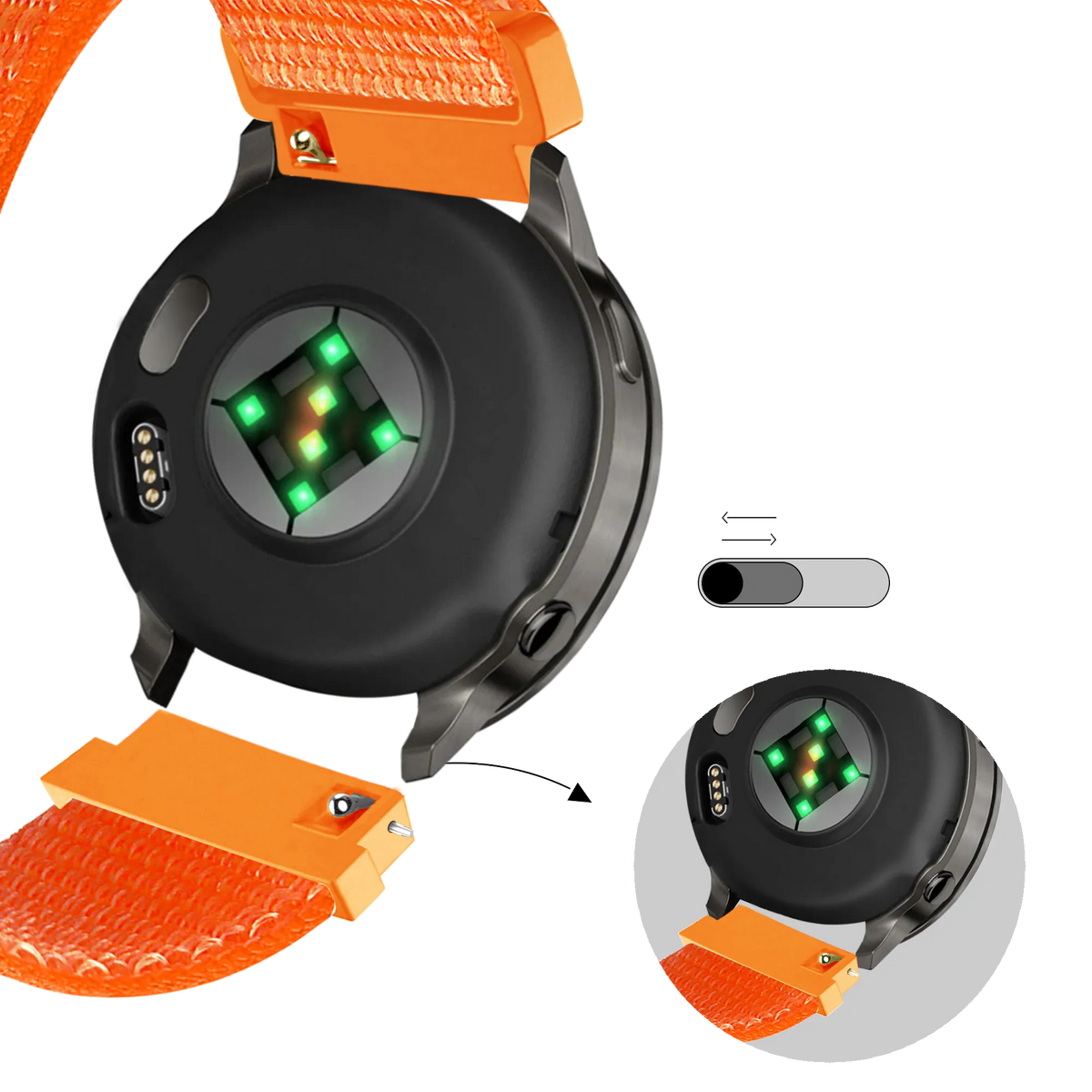 Bandz Correa nylon Loop Garmin Venu (naranja)