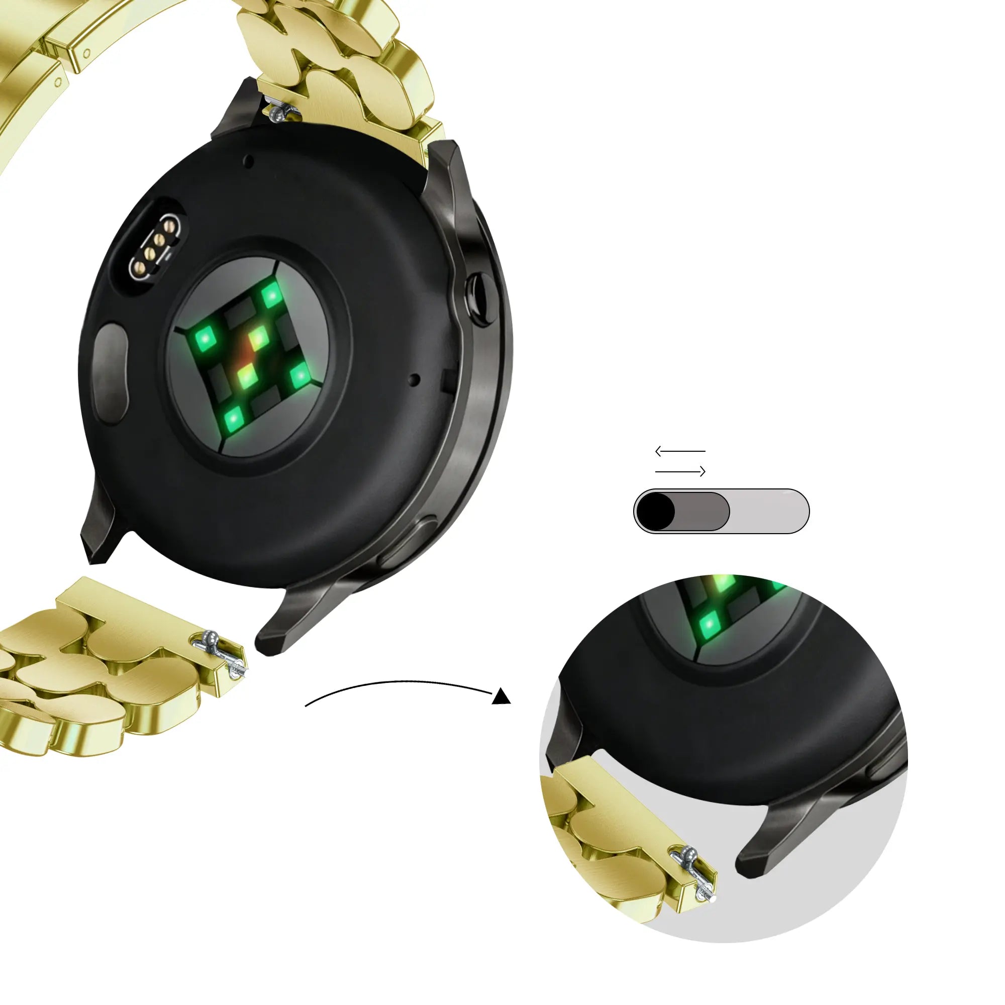 Bandz Garmin Venu 3s Steel Strap 'Oval' (Gold)