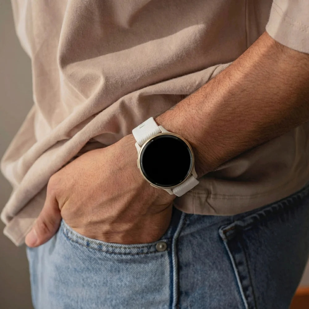 Correa silicona Garmin Forerunner 245 (blanco)