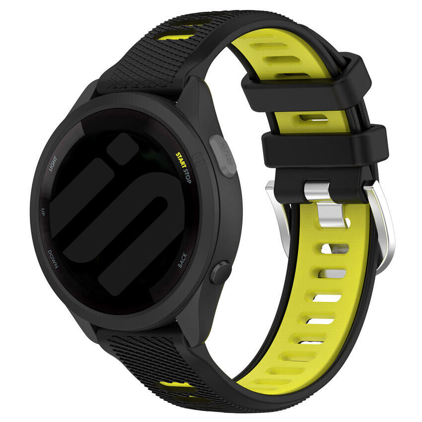 Correa deportiva con hebilla Garmin Forerunner 570 - 42mm (negro/amarillo)