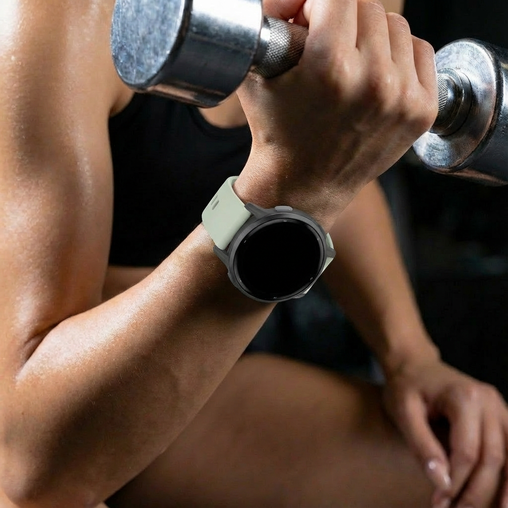 Correa silicona clásico Garmin Forerunner 165 (verde claro)