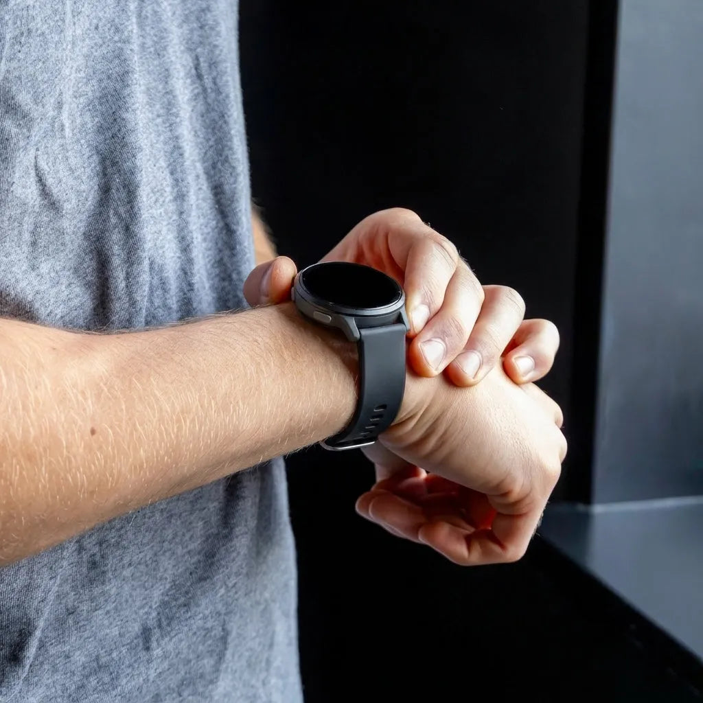 Correa silicona clásico Garmin Vivoactive 4 (negro)