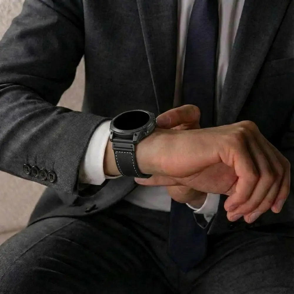 Correa cuero 'Premium' Amazfit T-Rex Ultra 2 (negro)