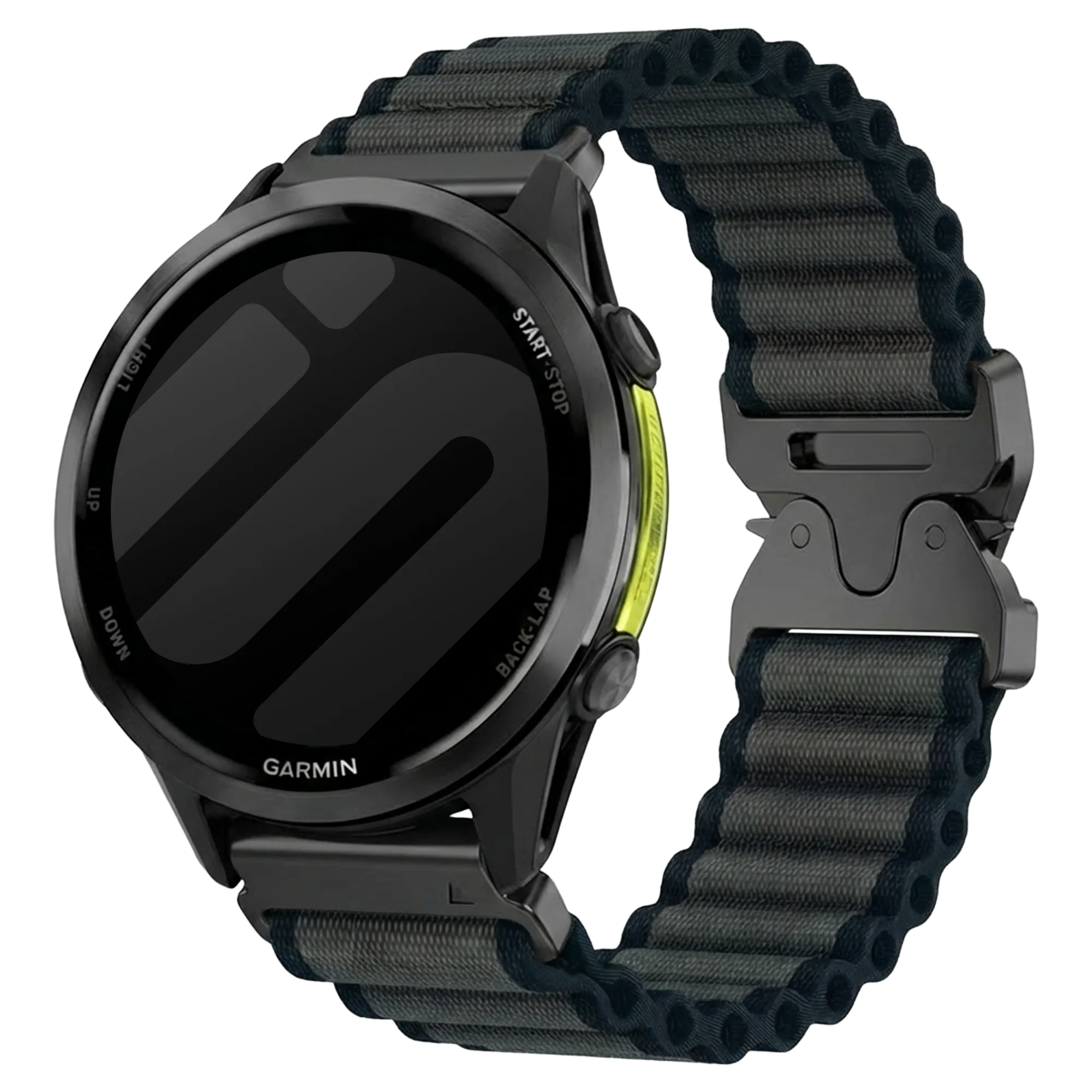 Correa nylon Outloor Garmin Approach S70 - 47mm (negro)