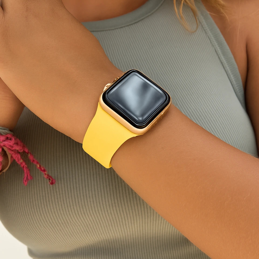 Correa silicona Apple Watch (amarilla)