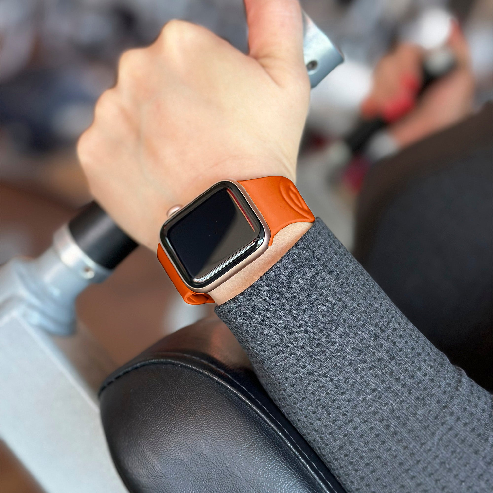 Correa con cadena de silicona Apple Watch (naranja)