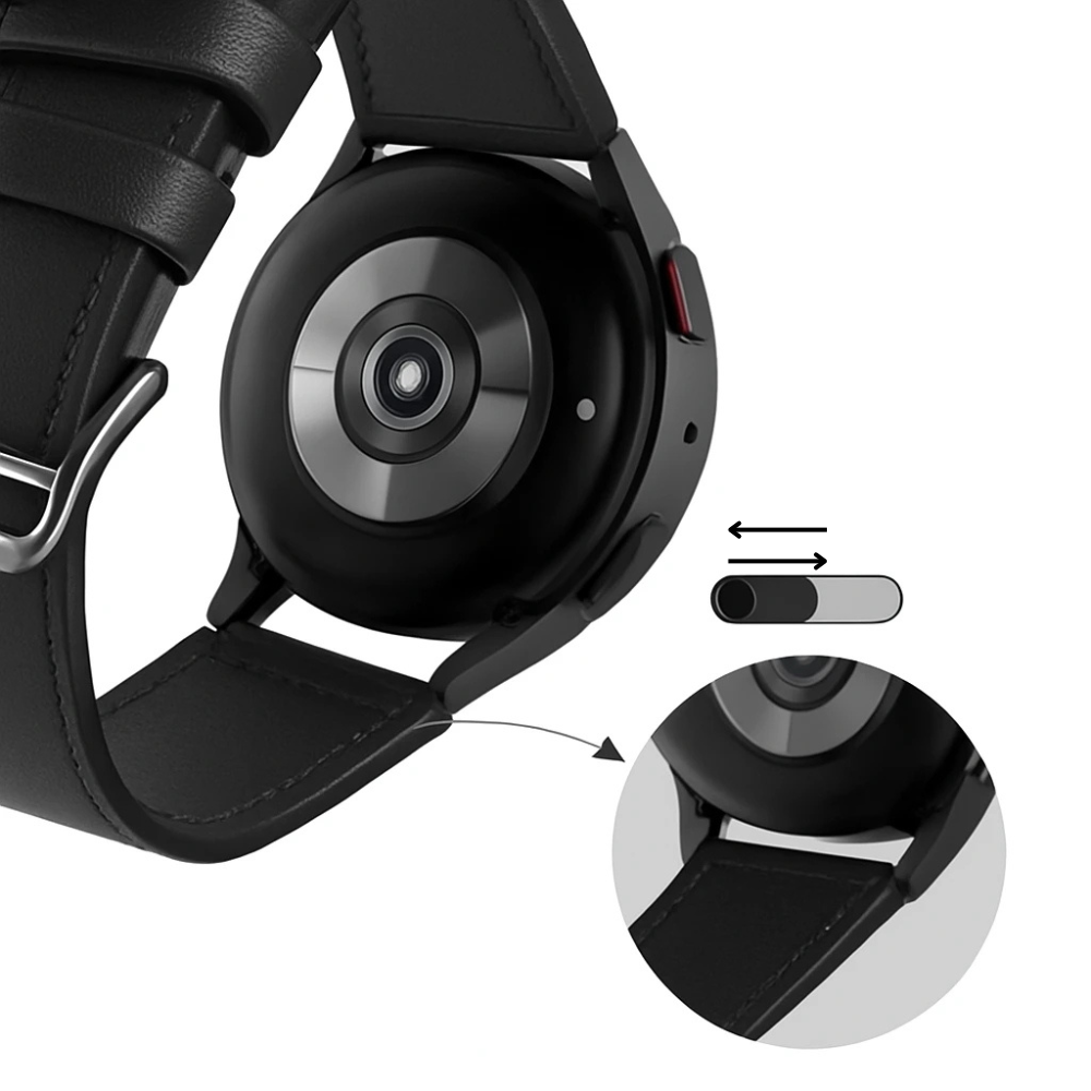 Correa cuero Huawei Watch GT 3 Pro 43mm (negro elegante)