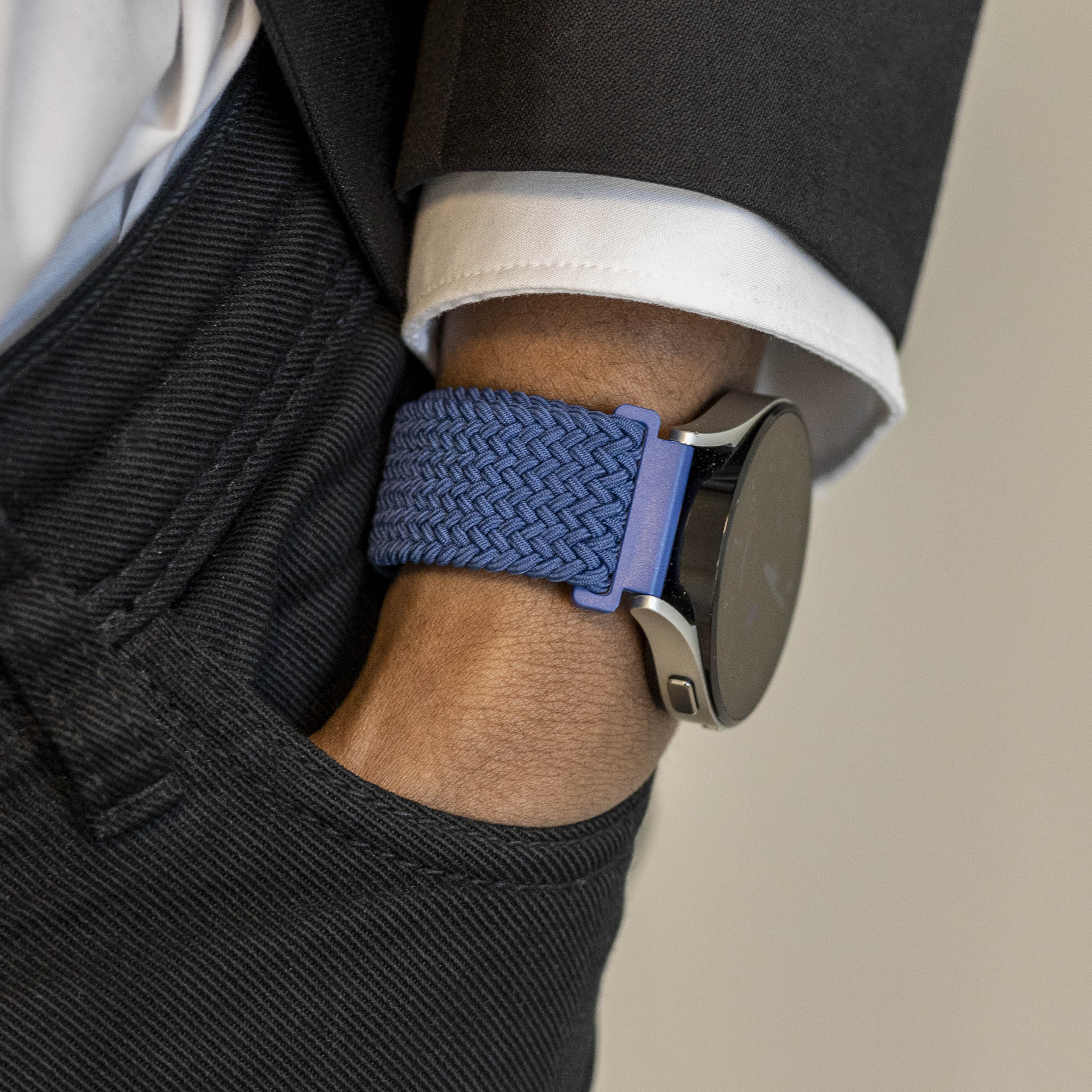 Correa trenzada con hebilla Garmin Vivomove Trend (azul)