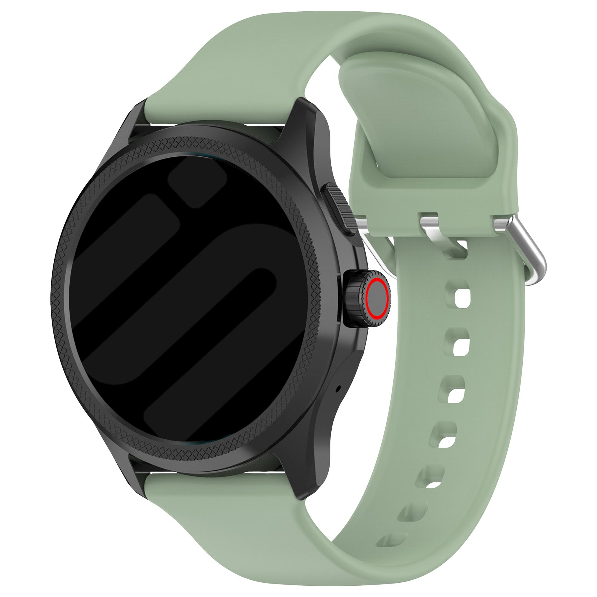 Universal 24mm Silicone Buckle Strap (Green)
