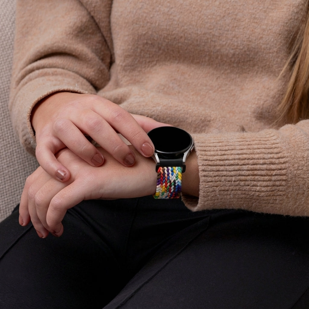 Correa trenzada Huawei Watch GT 4 - 41mm con hebilla P (arcoíris)