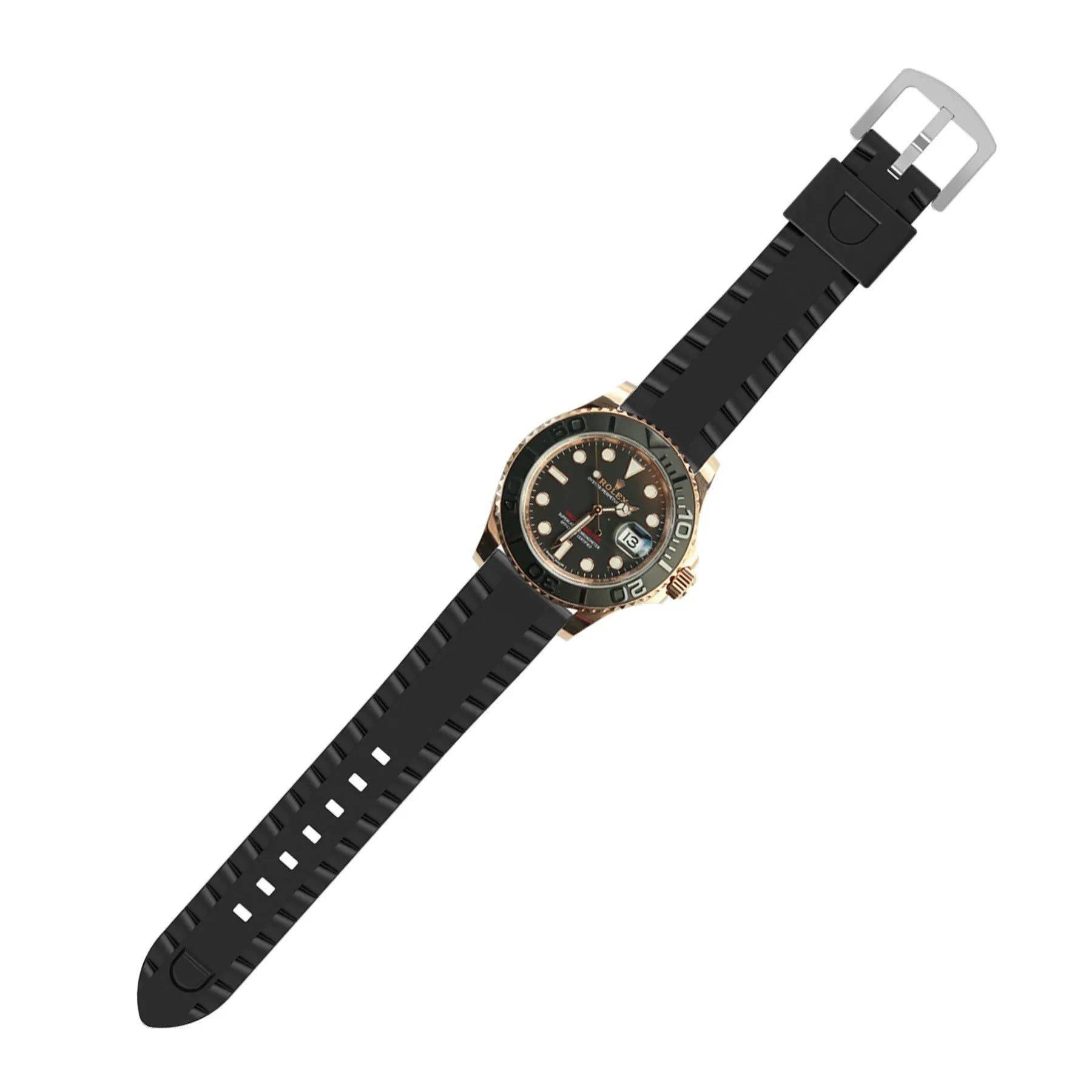 Correa silicona ondulada TicWatch Pro 5 Enduro (negro)