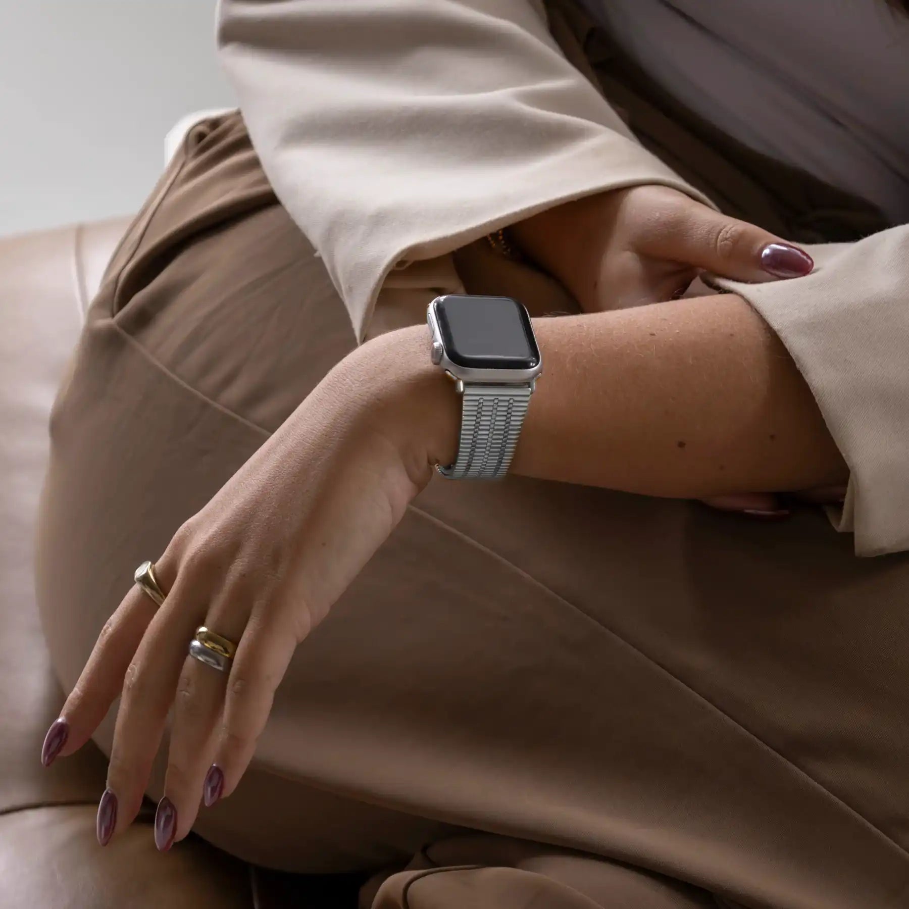 Correa acero inoxidable Apple Watch (plata)