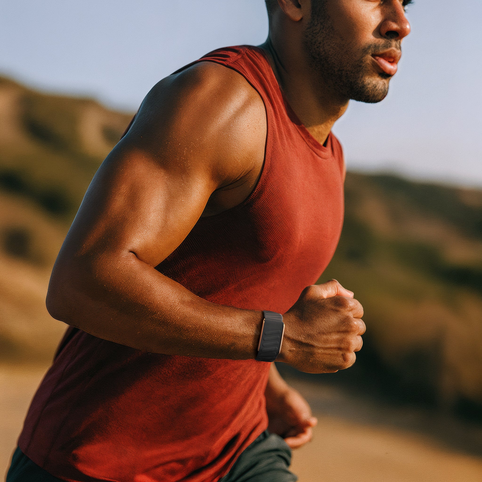 Correa deportiva compatible con Whoop 4.0 (gris oscuro/naranja)