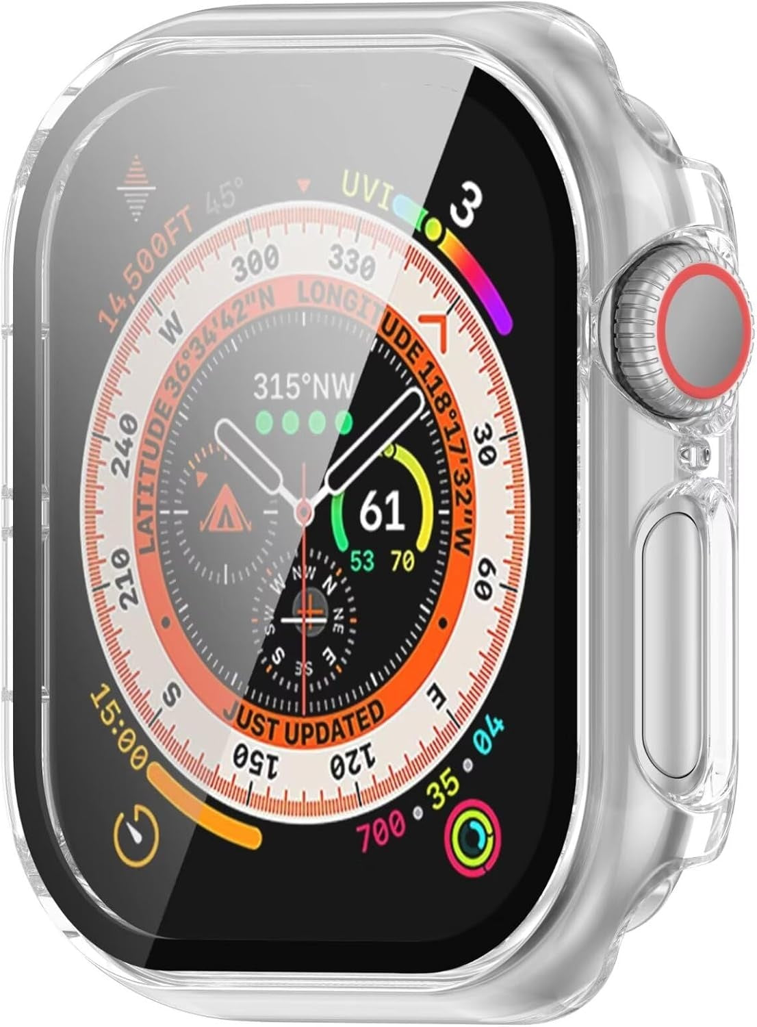 Funda dura con vidrio Apple Watch 11 (transparente)