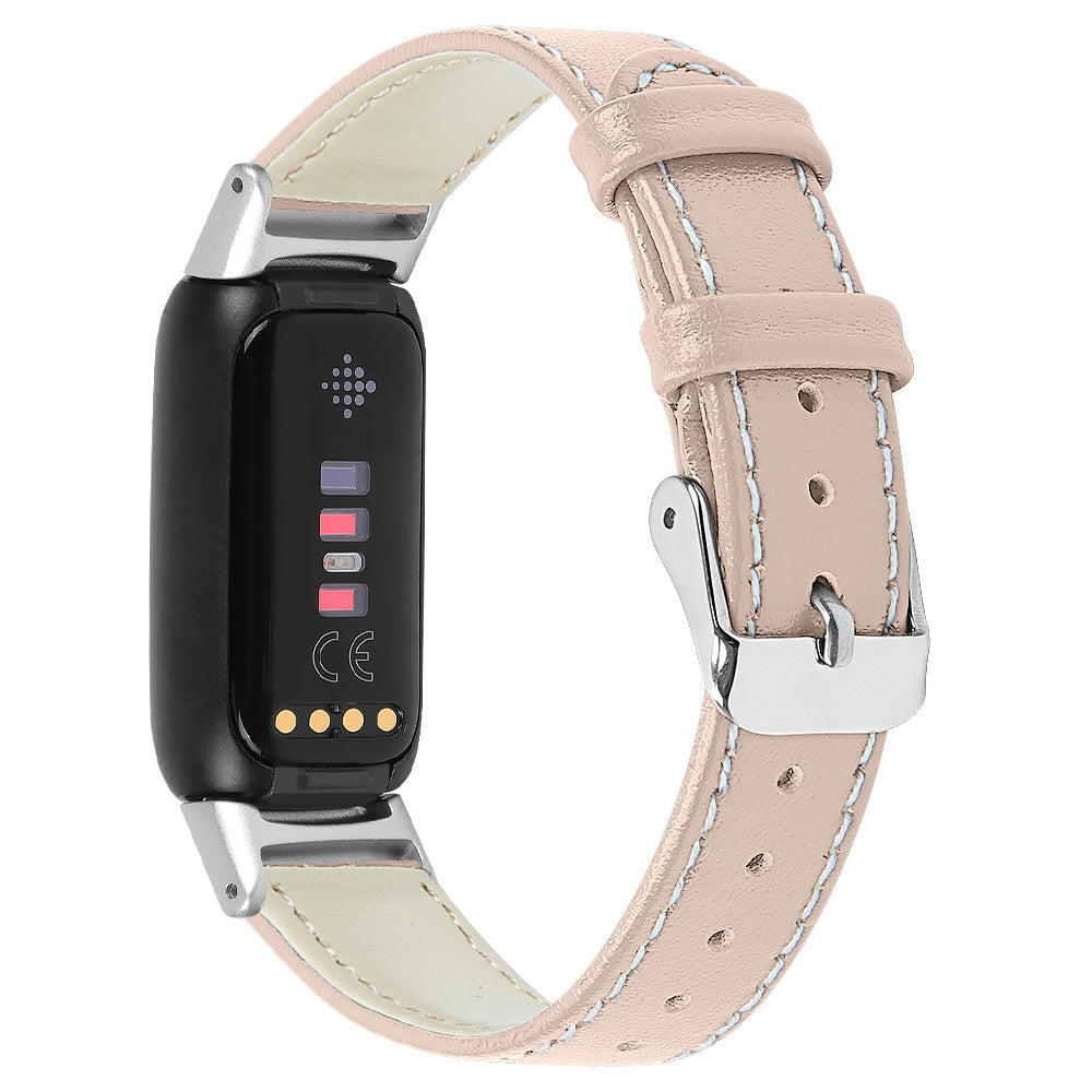 Fitbit Luxe Modern Leather Strap (Beige-Pink)