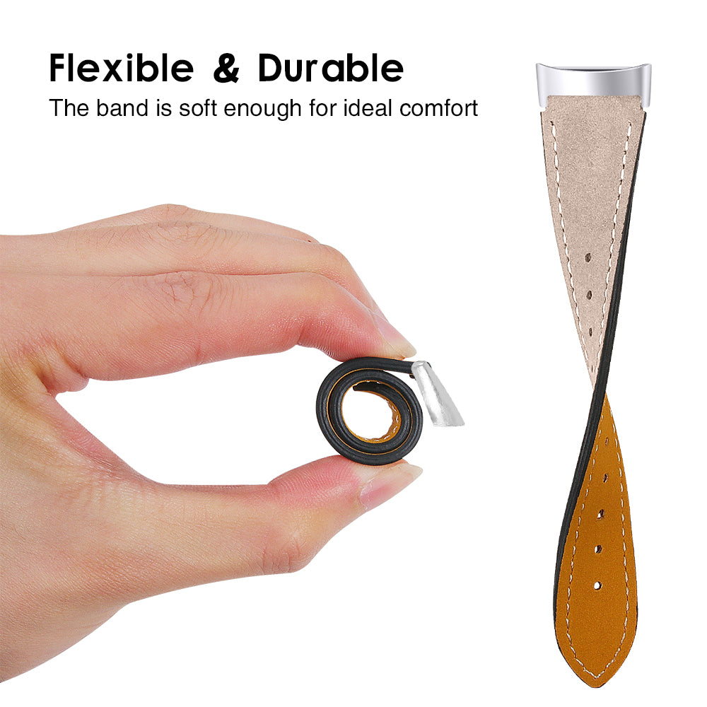 Correa cuero moderna Fitbit Charge 6 (beige)