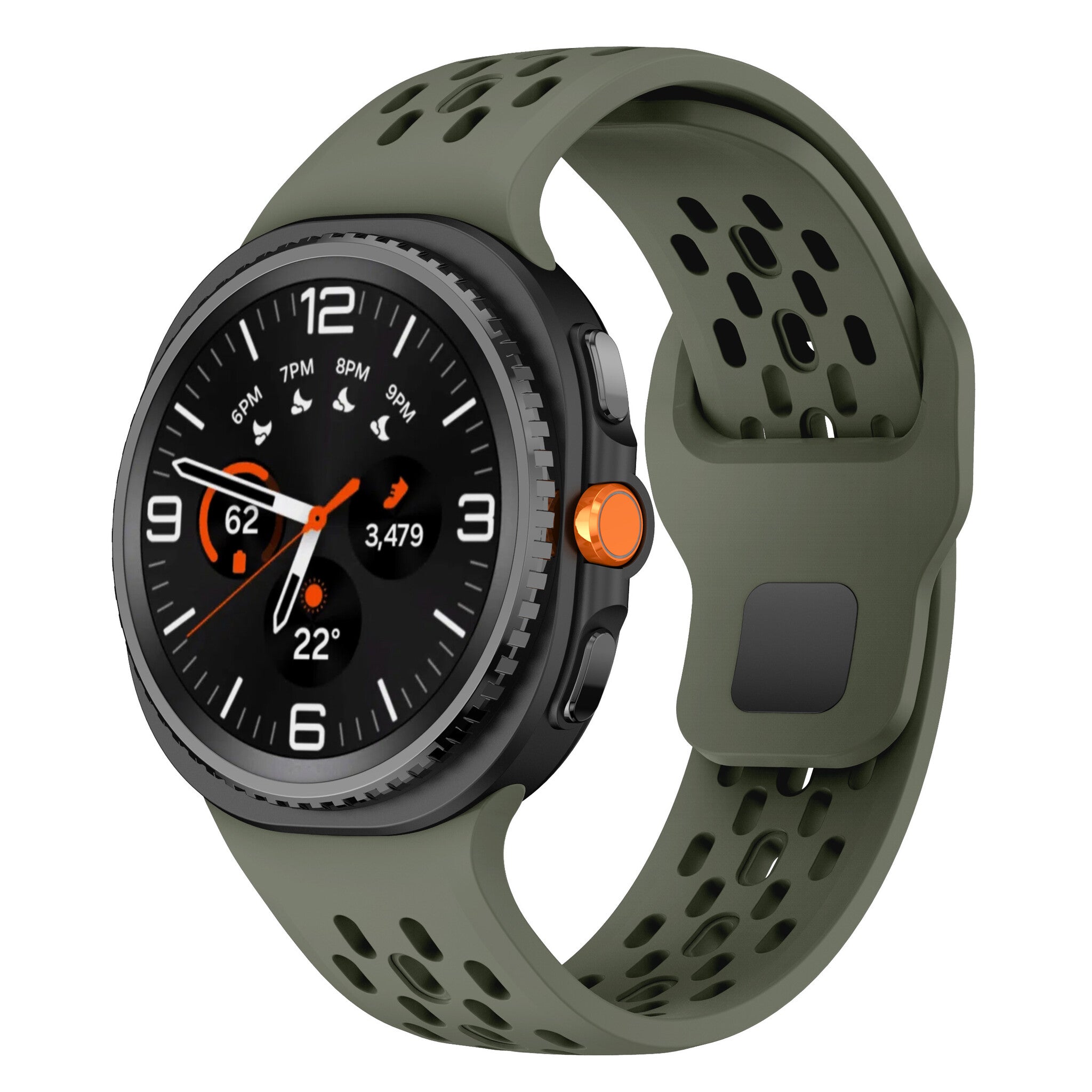 Correa silicona Air Samsung Galaxy Watch 8 - 44mm (verde militar)