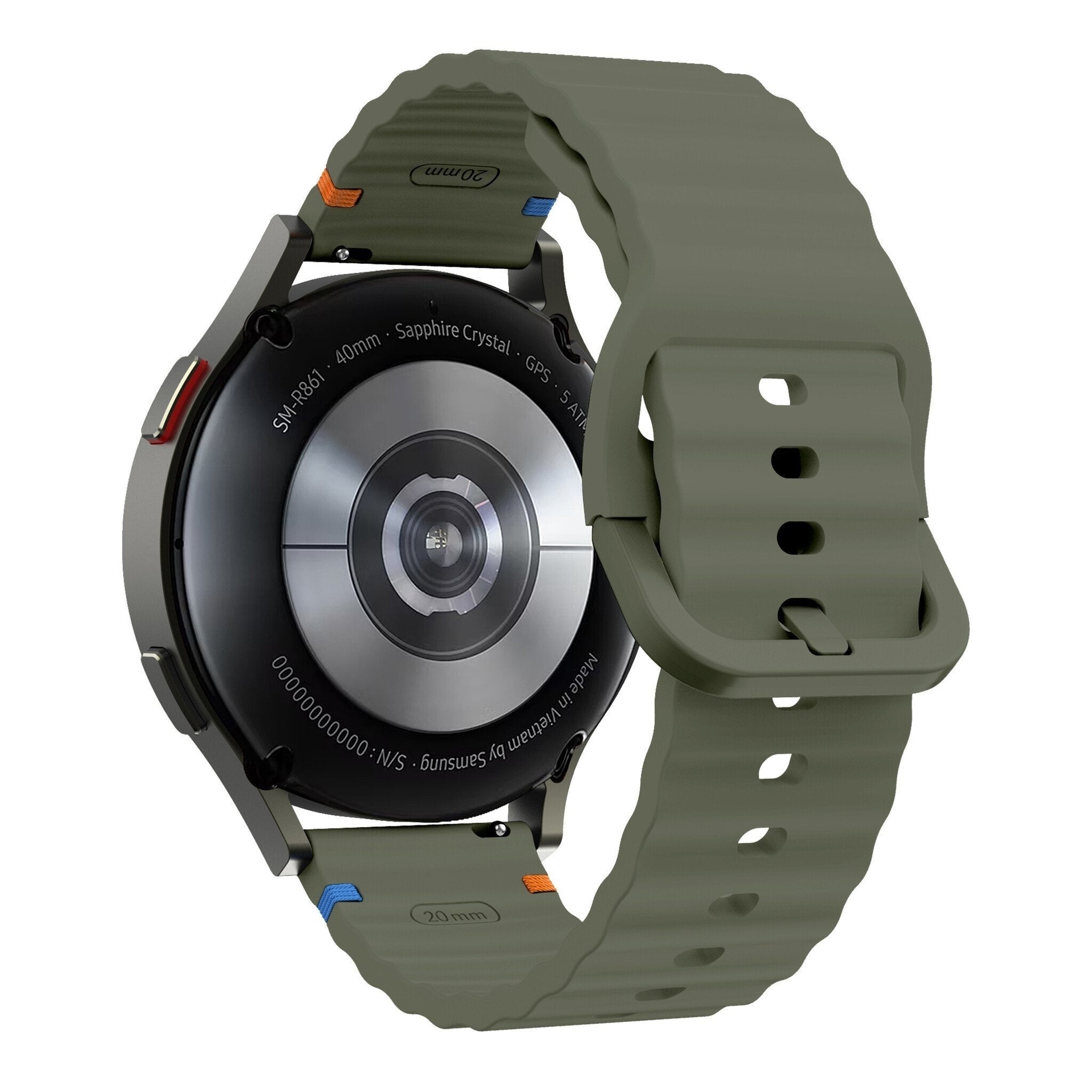 Correa silicona Wave Coros Apex 42mm (verde militar)