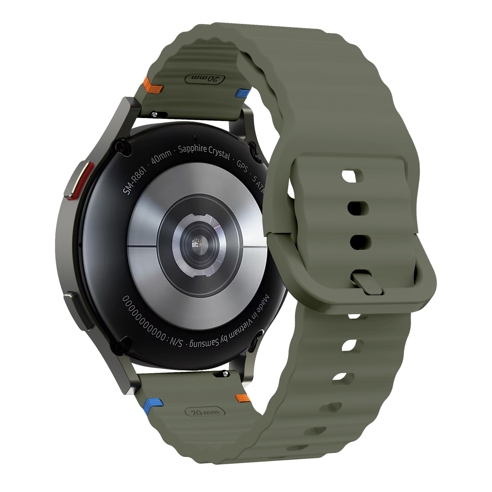Correa silicona Wave Amazfit Bip 6 (verde militar)