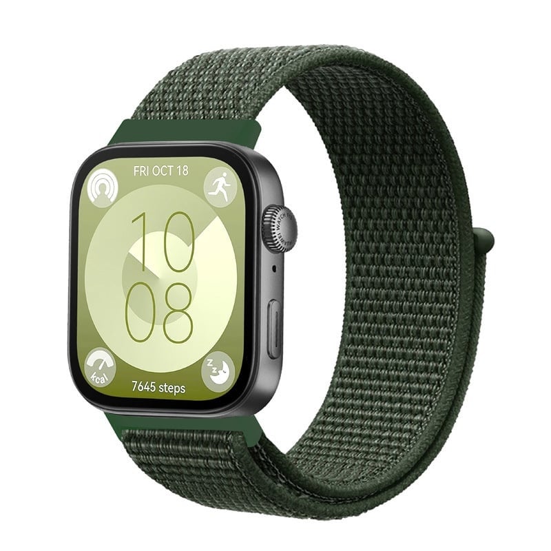 Correa nylon Classic Huawei Watch Fit 4 (verde oscuro)