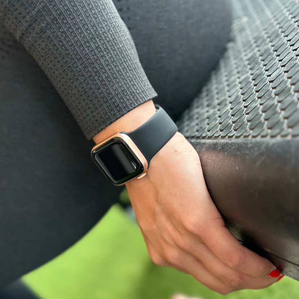 Correa silicona Apple Watch (negra)