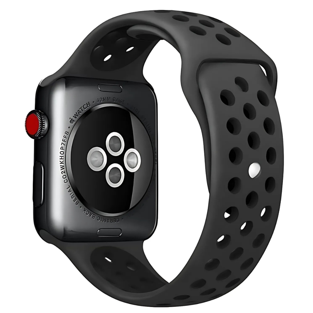 Correa deportiva Apple Watch (gris oscuro/negro)
