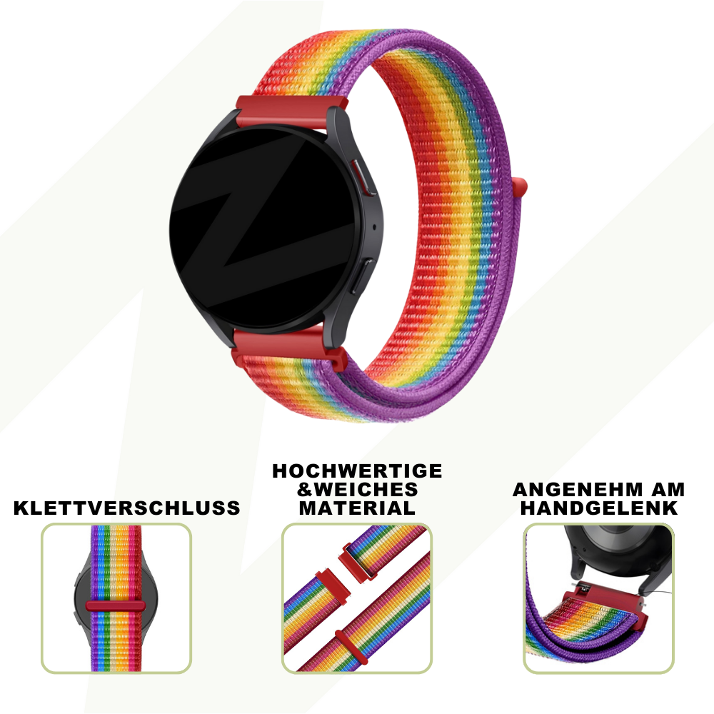 Bandz Coros Apex 42mm Nylon Loop Strap (Rainbow)