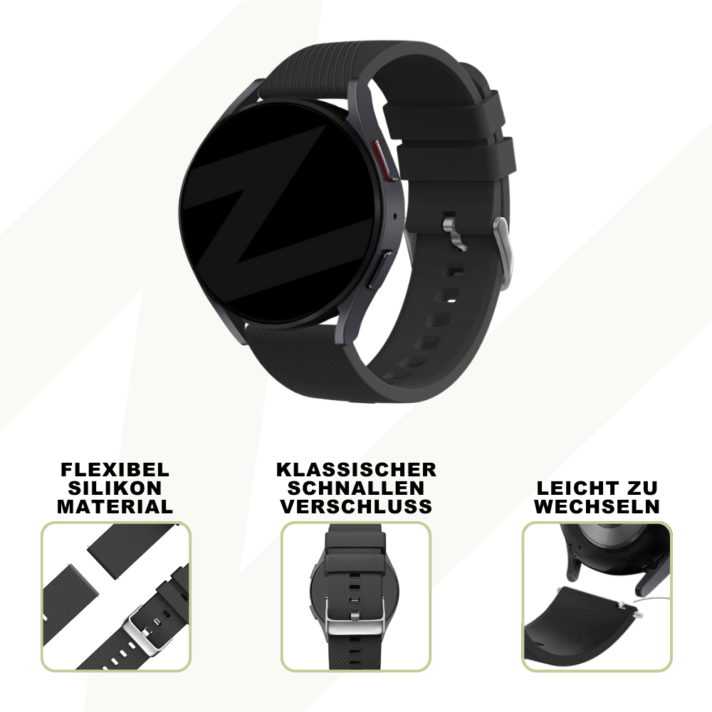 Bandz Correa silicona 'Deluxe' Oppo Watch X2 (negro)