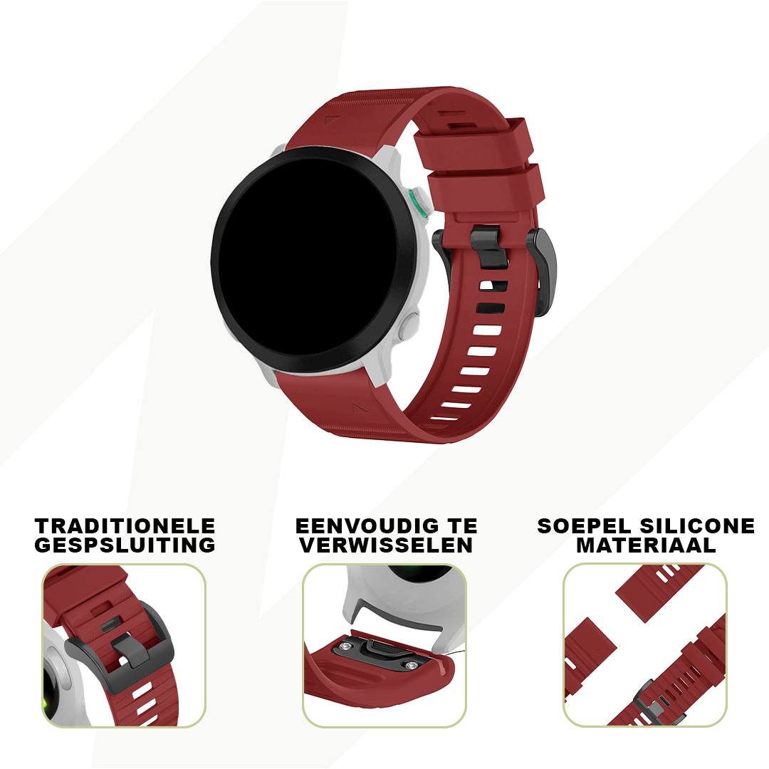 Bandz Correa silicona con hebilla Garmin Forerunner 935 (rojo)