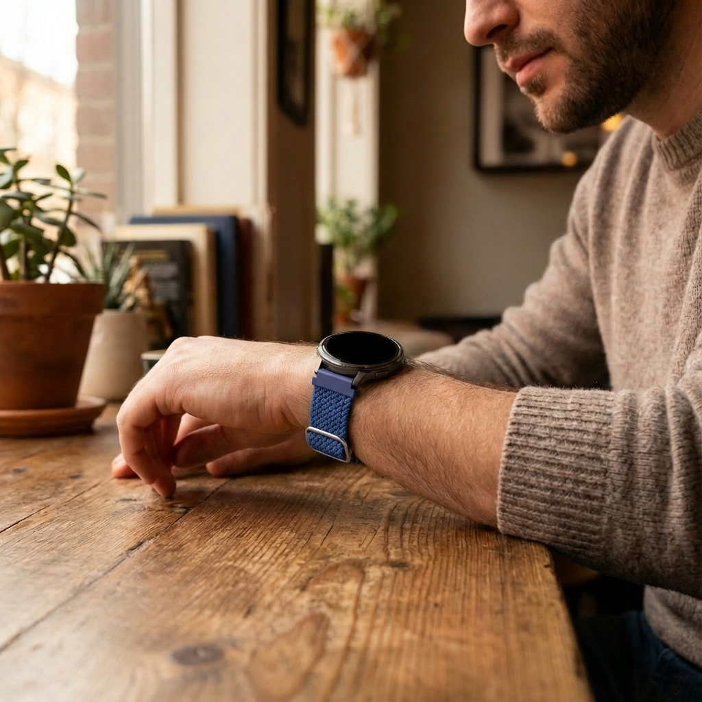 Bandz Garmin Forerunner 255s Adjustable Braided Strap (Blue)