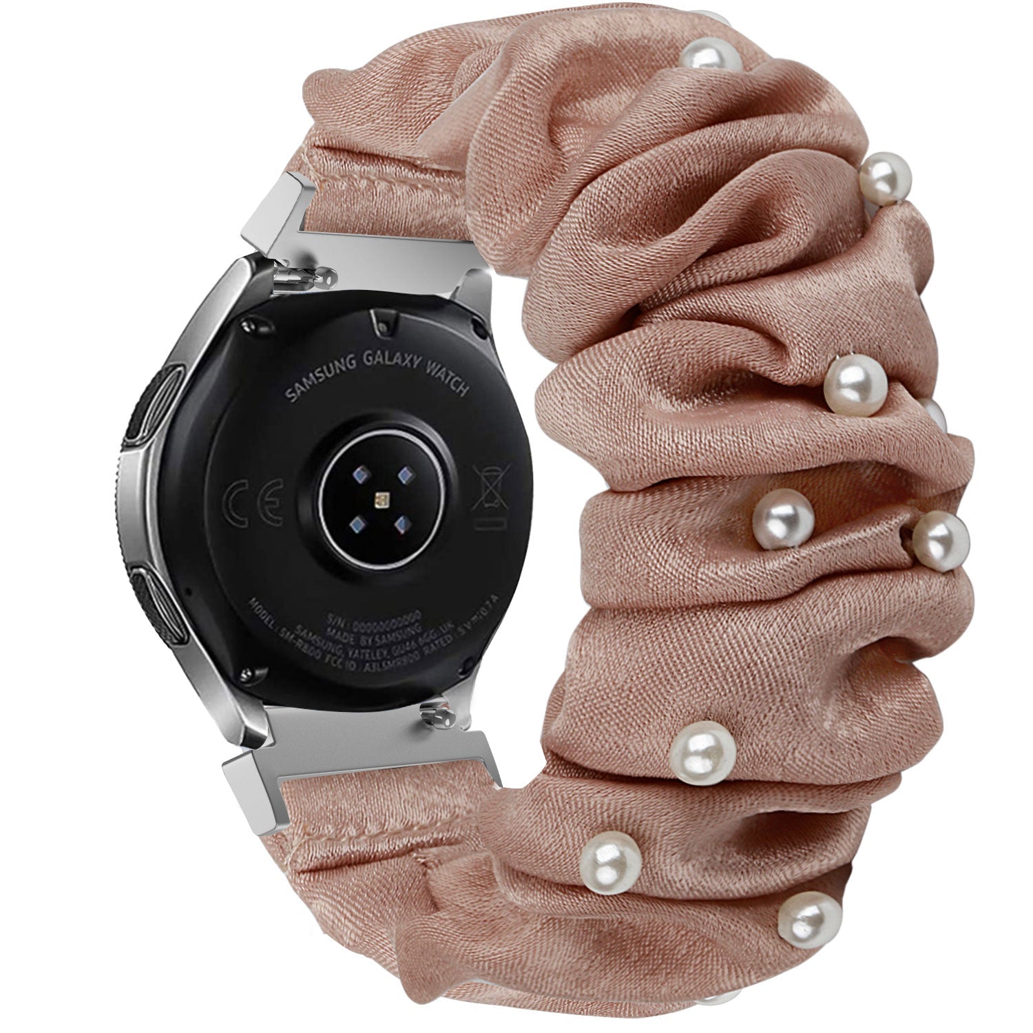 Correa Scrunchie Samsung Galaxy Watch 5 44mm (beige con perlas)