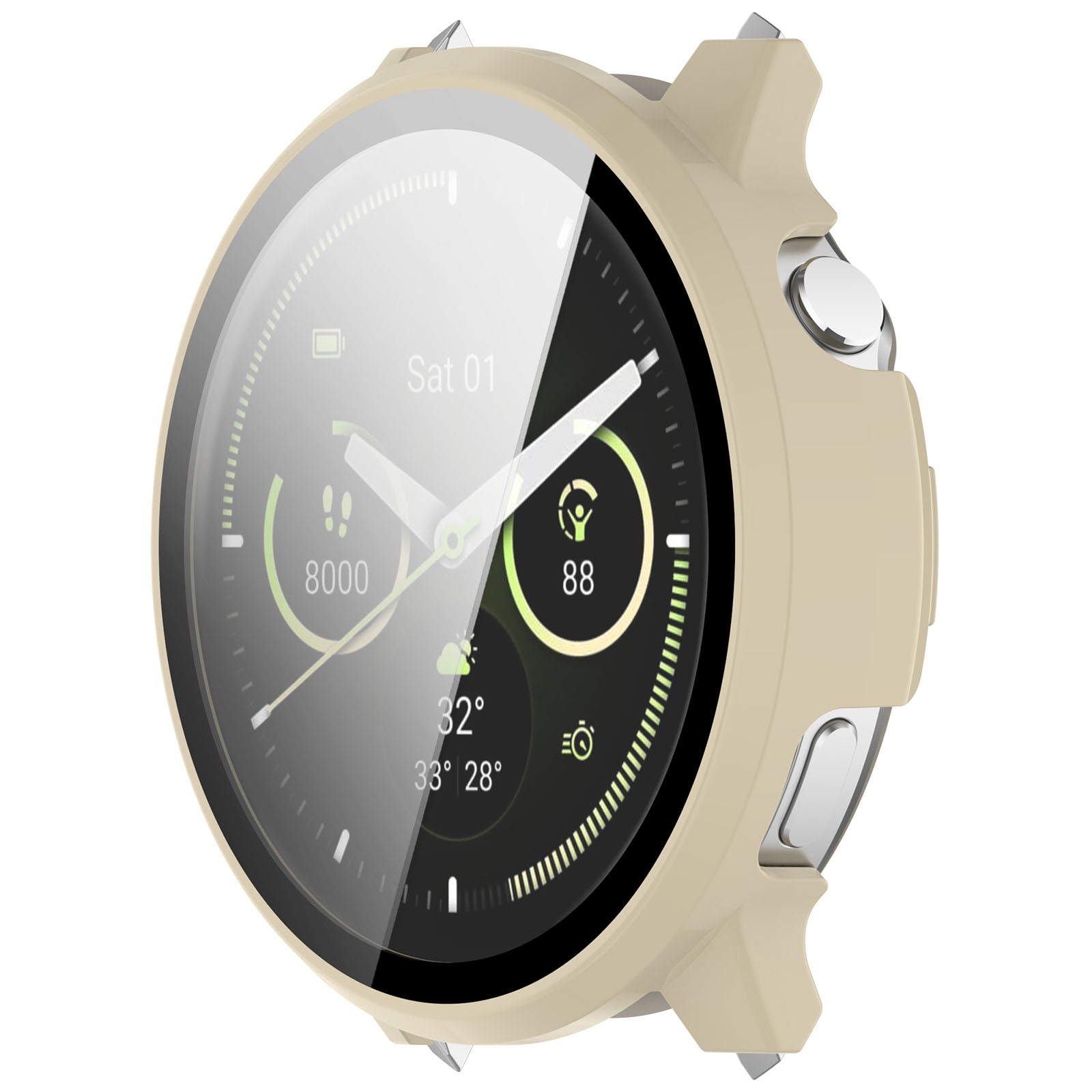 Funda dura con vidrio Garmin Venu 4 - 41mm (beige)