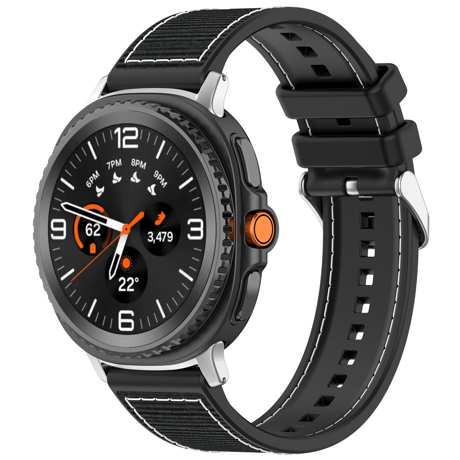 Correa nylon híbrida Samsung Galaxy Watch 8 - 44mm (negro)