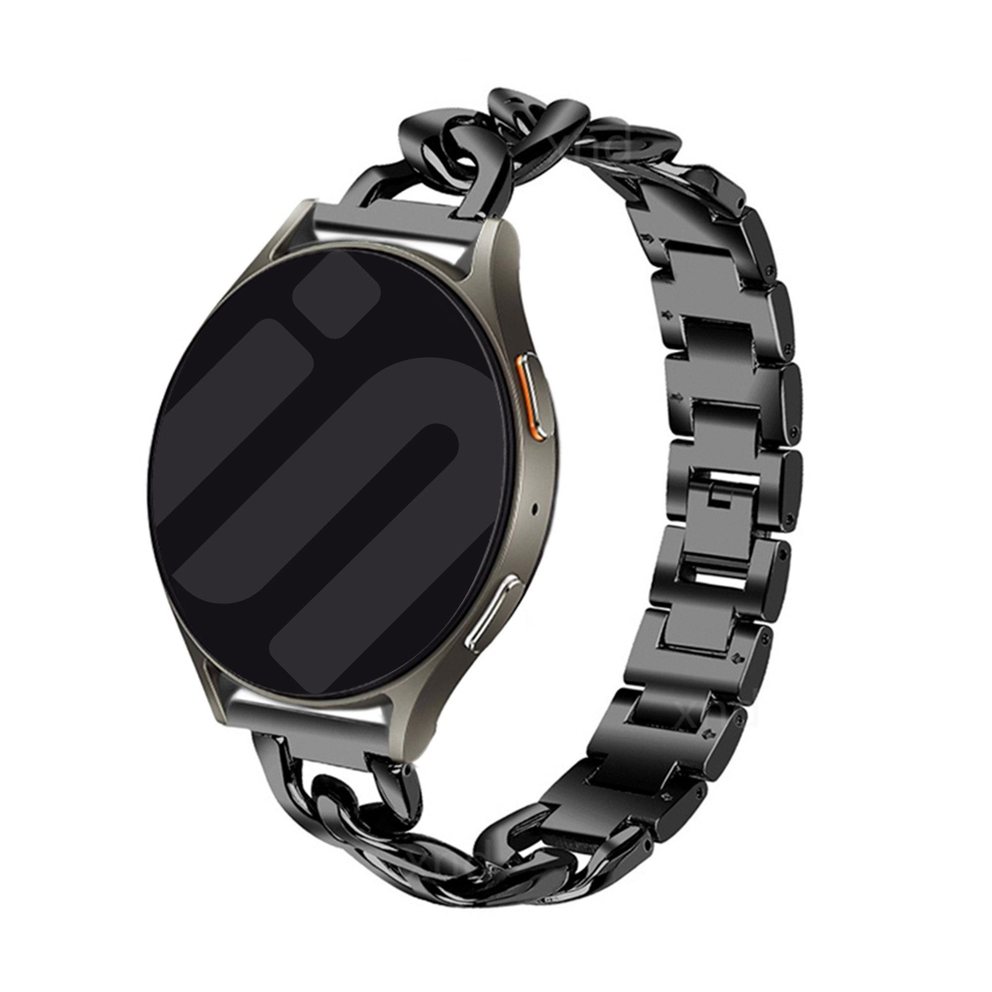 Correa cadena de acero Samsung Galaxy Watch FE (negra)