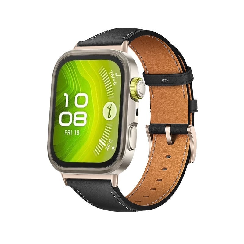 Correa cuero Huawei Watch Fit 4 Pro (negro)