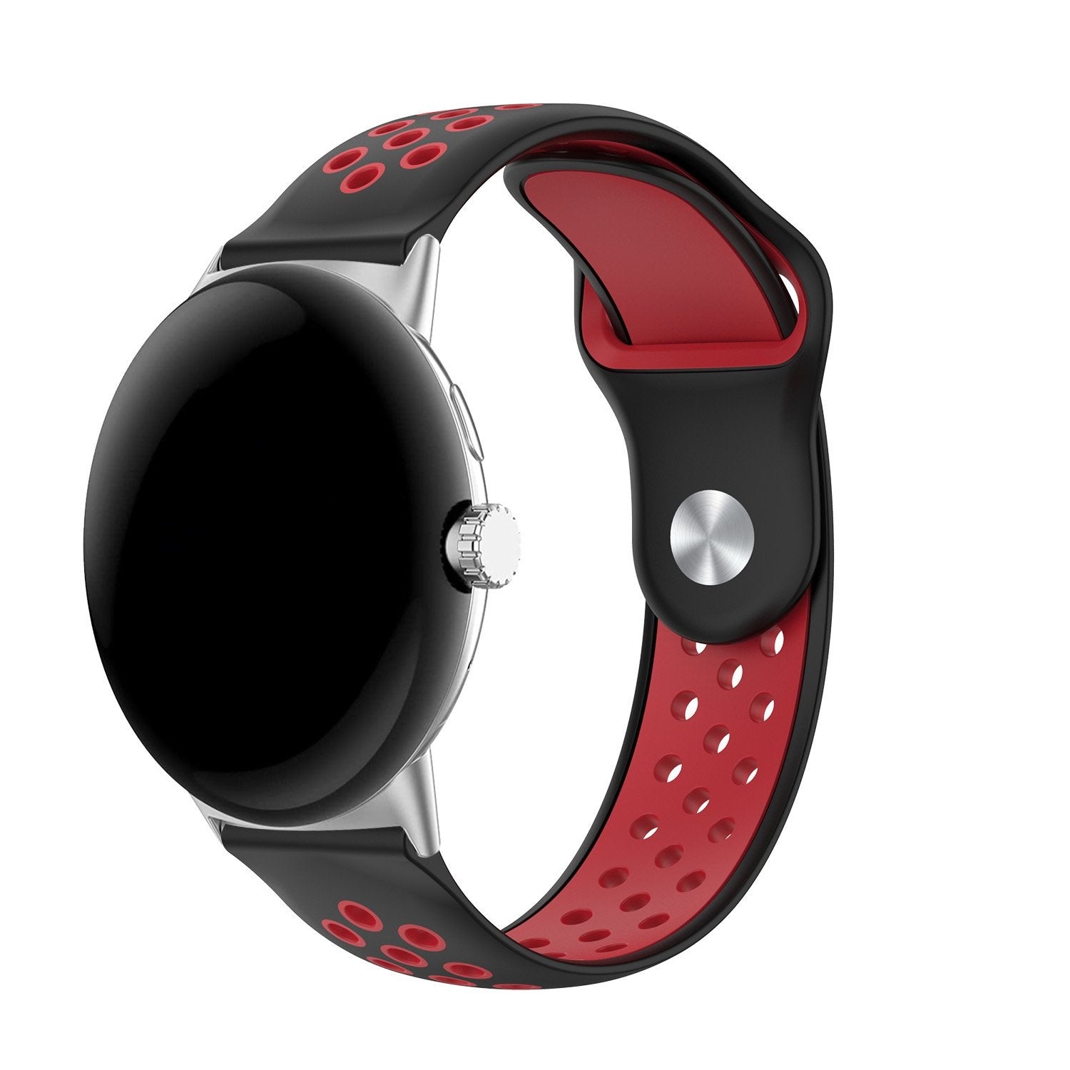 Google Pixel Watch 4 - 41mm Sport Strap (Black/Red)