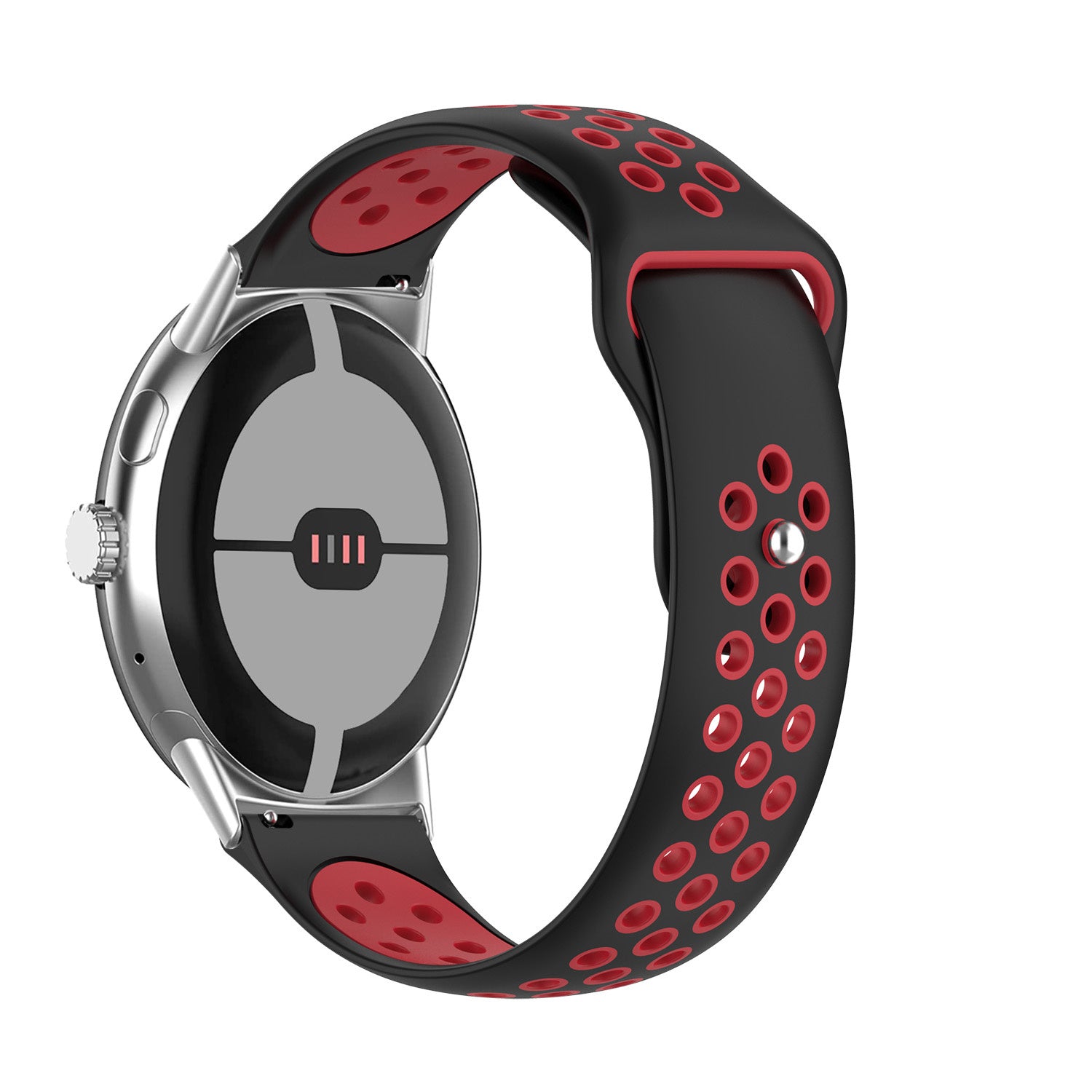 Google Pixel Watch 4 - 41mm Sport Strap (Black/Red)
