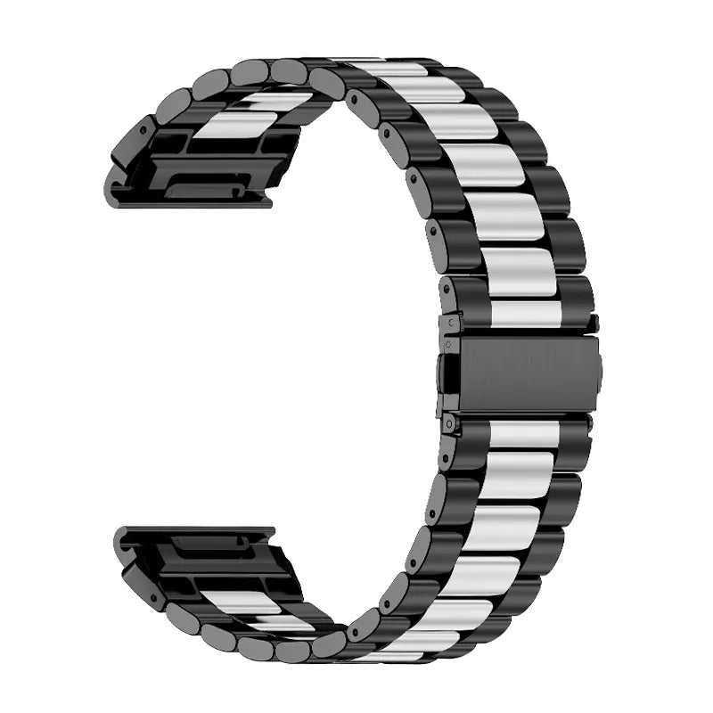 Correa acero premium Garmin Quatix 8 Pro - 47mm (negro/plata)