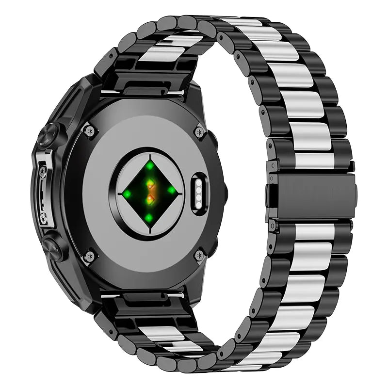 Correa acero premium Garmin Quatix 8 Pro - 47mm (negro/plata)