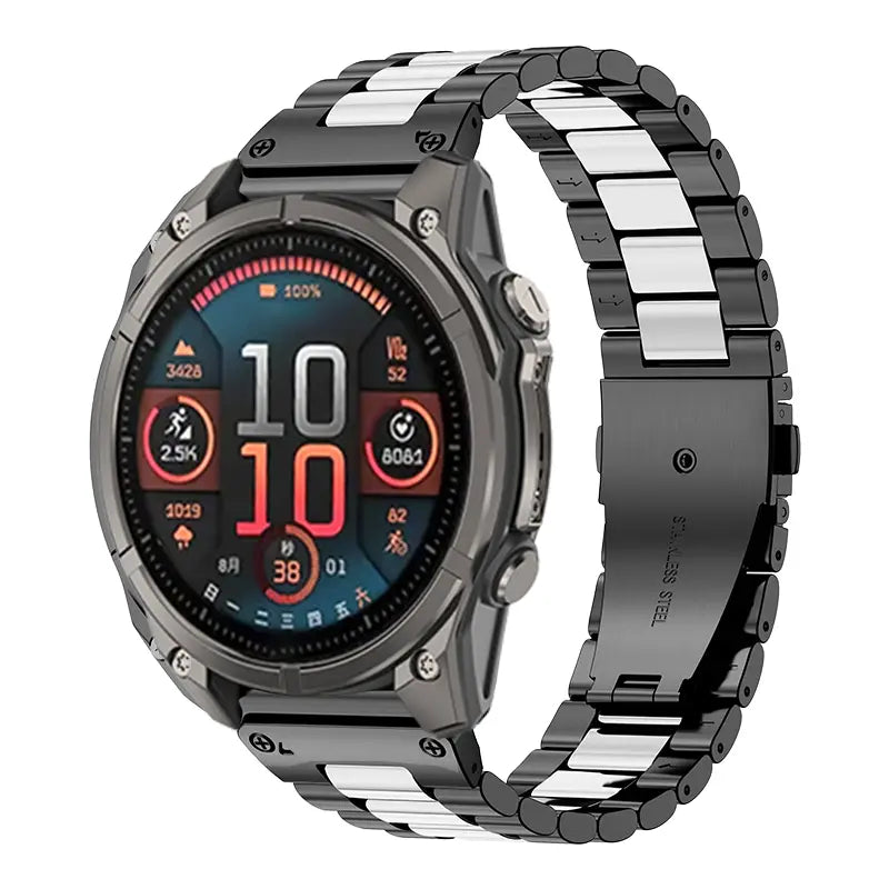 Correa acero premium Garmin Quatix 8 Pro - 47mm (negro/plata)