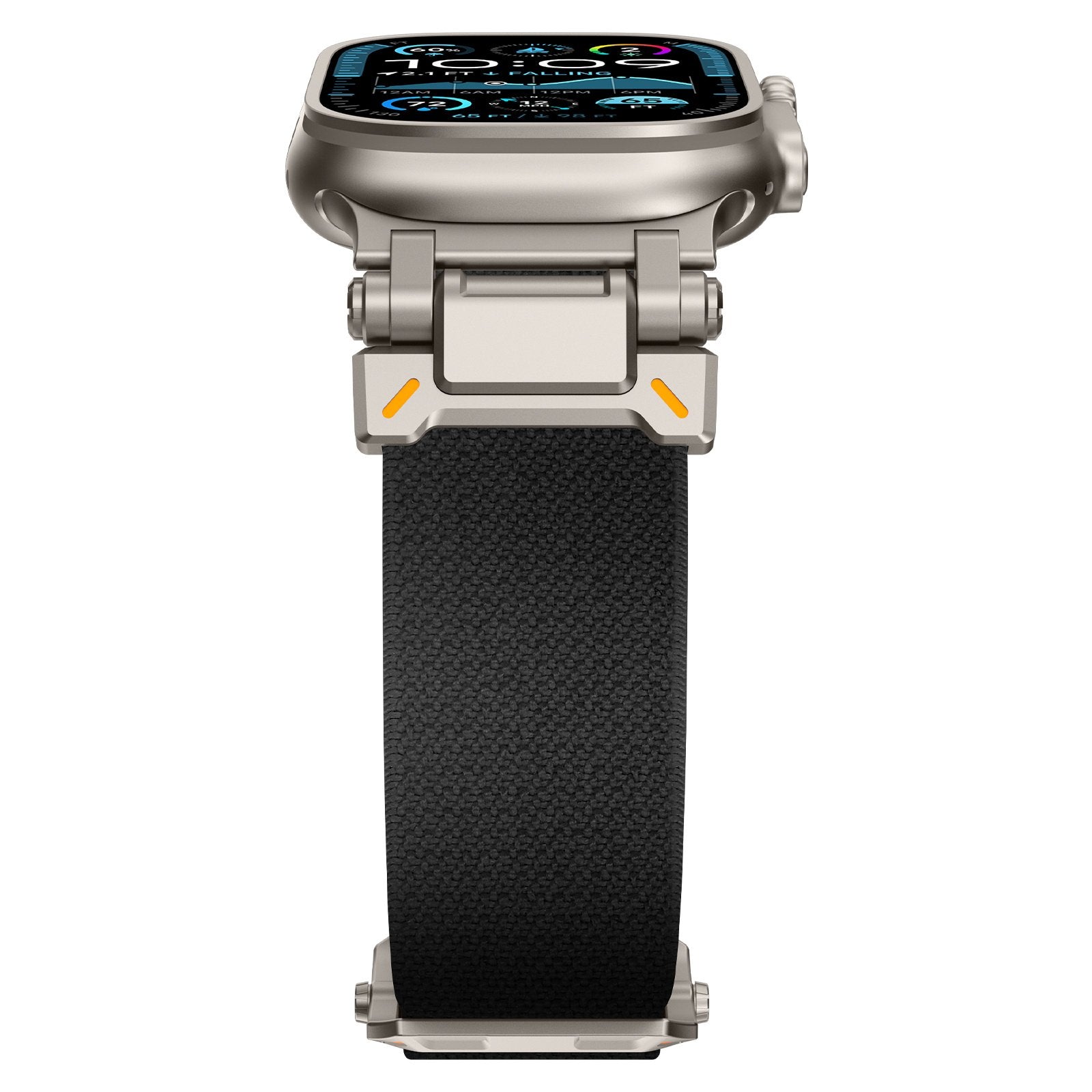 Apple Watch 'Explorer' Polyester Strap (Black with Titanium)