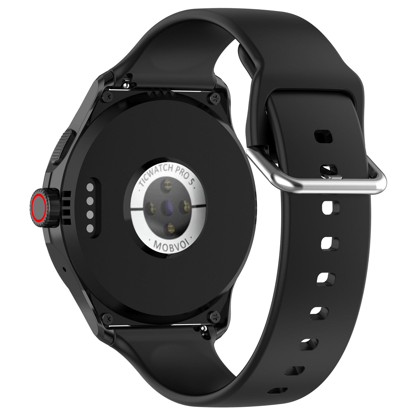 Universal 24mm Silicone Buckle Strap (Black)