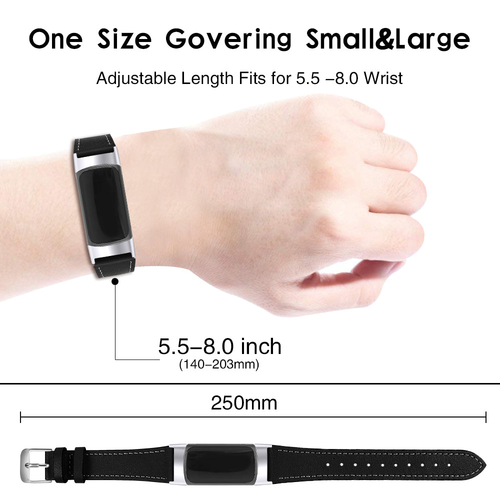 Fitbit Charge 5 Modern Leather Strap (Black)