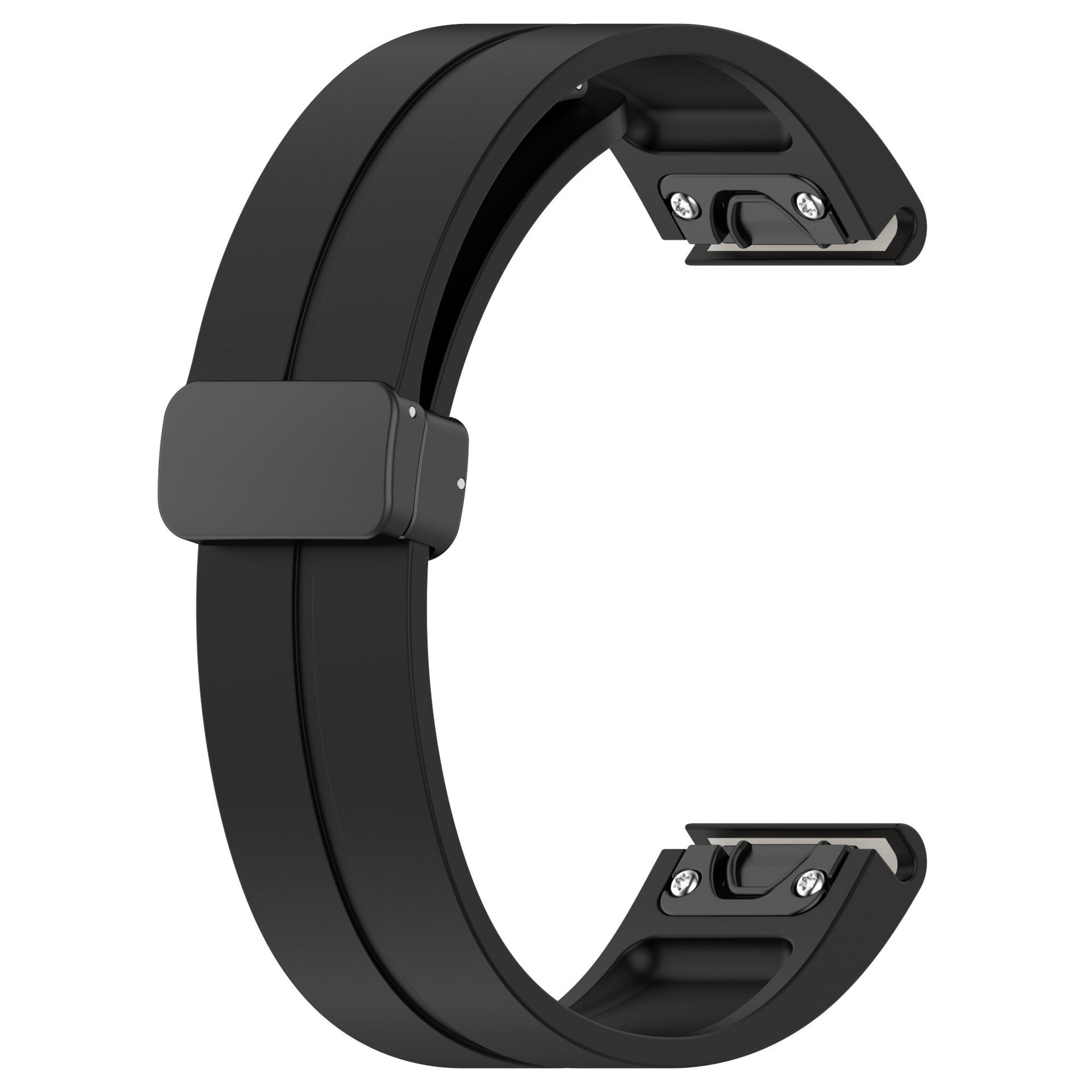 Garmin Quatix 8 Pro - 47mm D-Buckle Silicone Strap (Black)