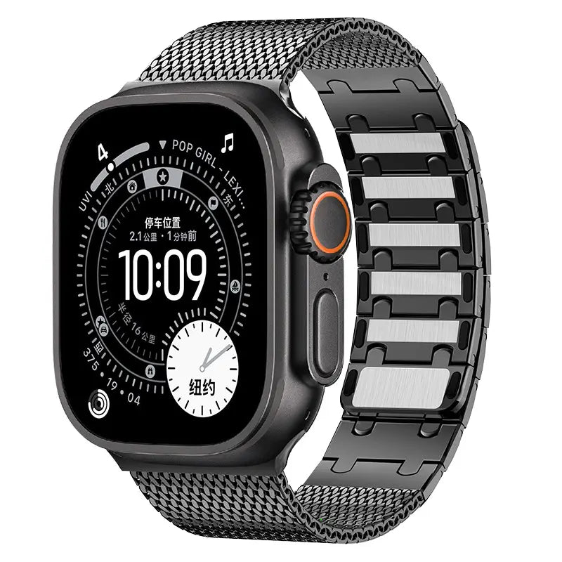 Apple Watch Solid Milanese Strap (Black)