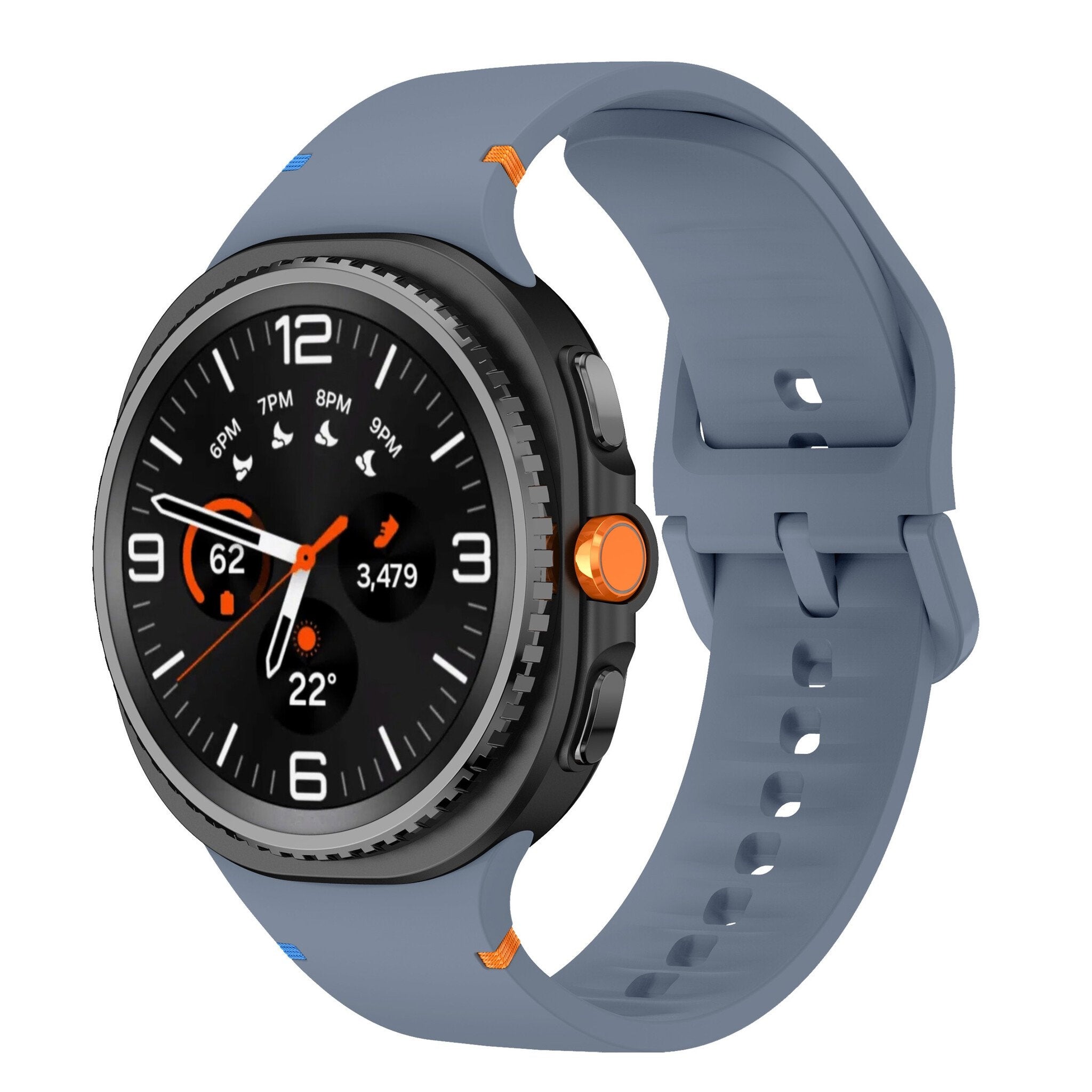 Samsung Galaxy Watch 8 - 44mm Silicone Strap (Greyblue)
