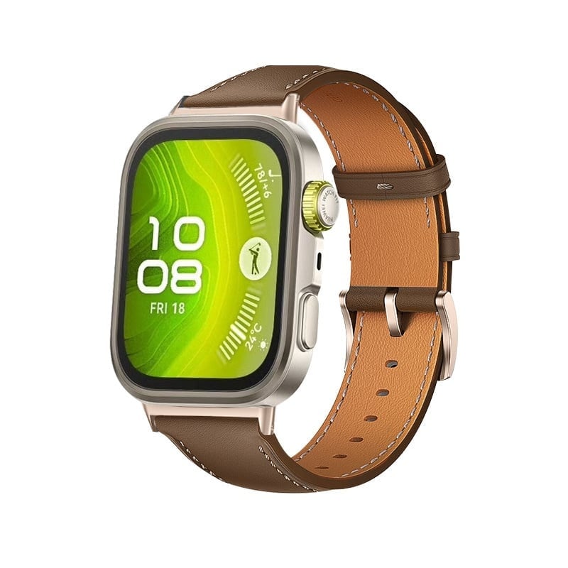 Correa cuero Huawei Watch Fit 4 (marrón)