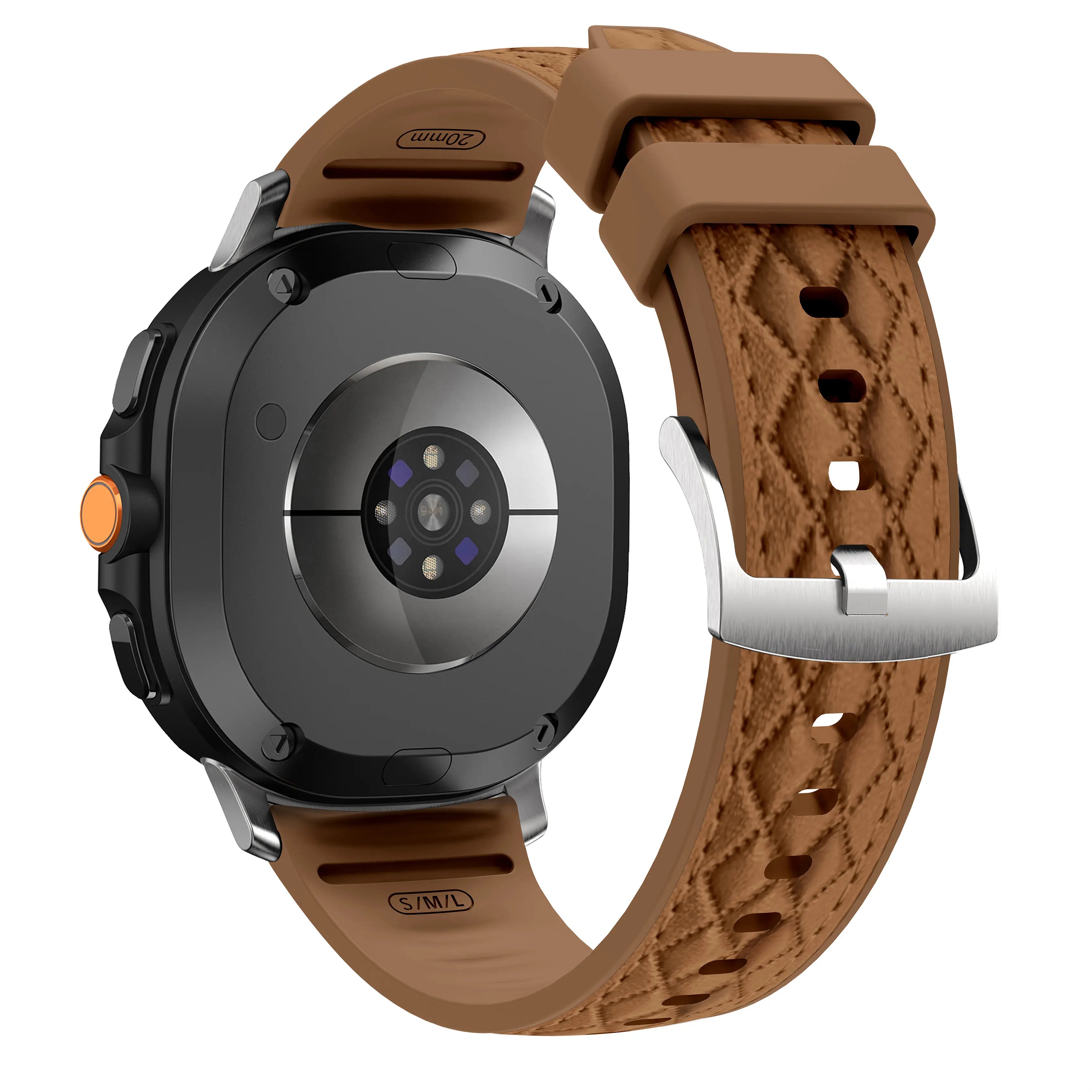 Correa cuero híbrida diamond Samsung Galaxy Watch 8 - 44mm (marrón)