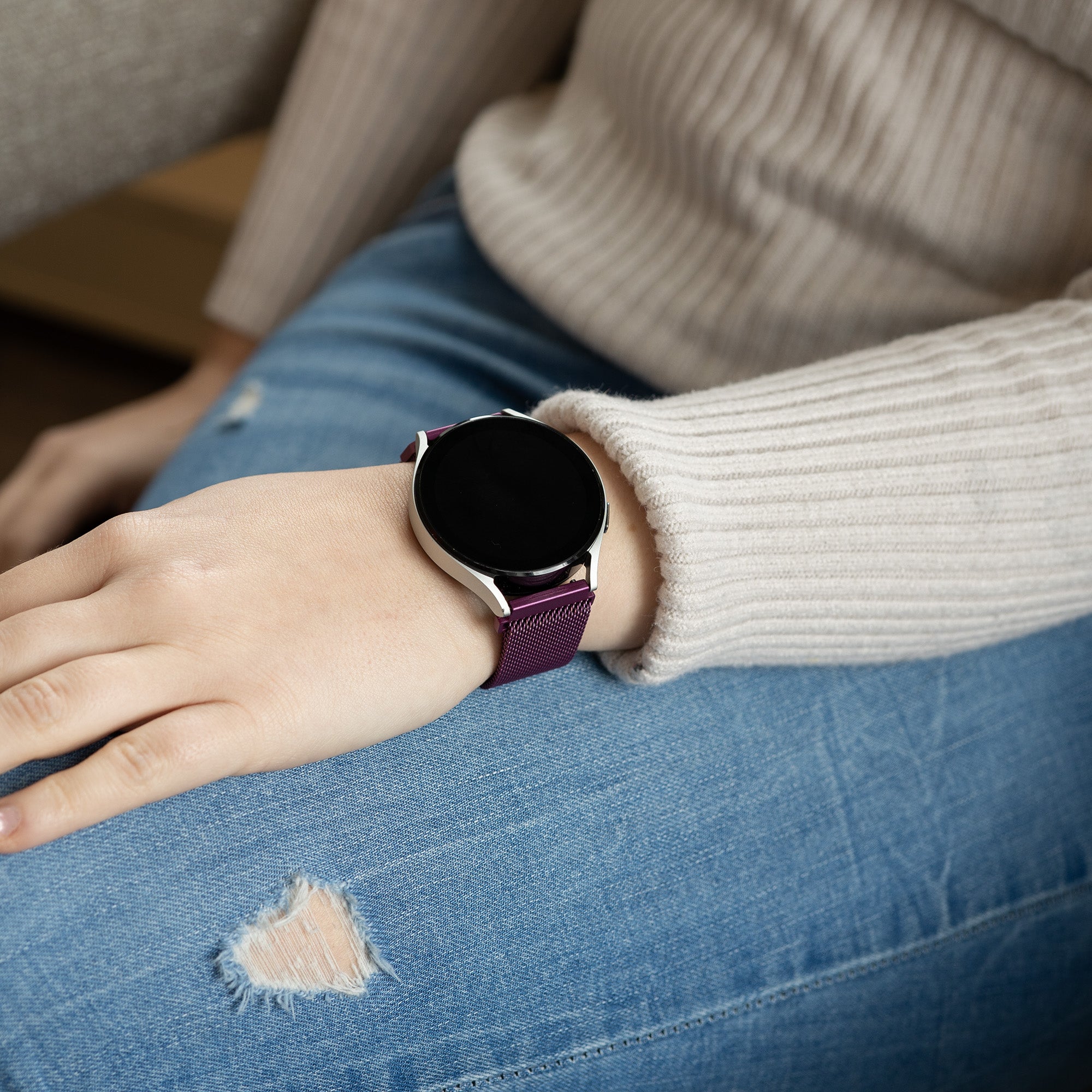 Correa milanesa Samsung Galaxy Watch 4 40 mm (morada)