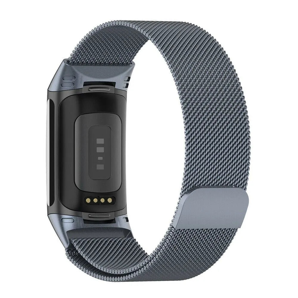 Correa milanesa Fitbit Charge 5 (gris espacial)